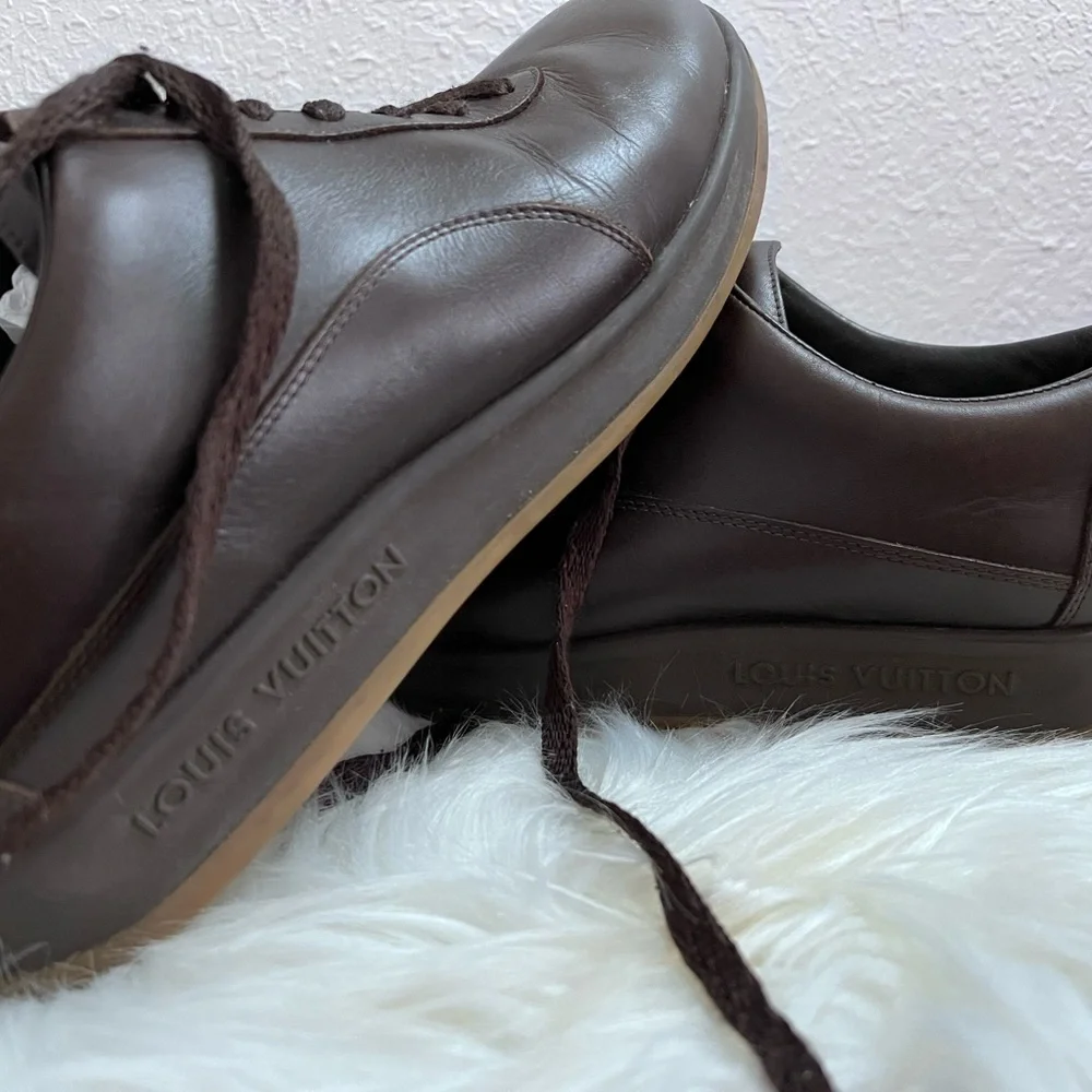 Louise Vuitton leather shoes brown size 8 - Picture 2 of 7